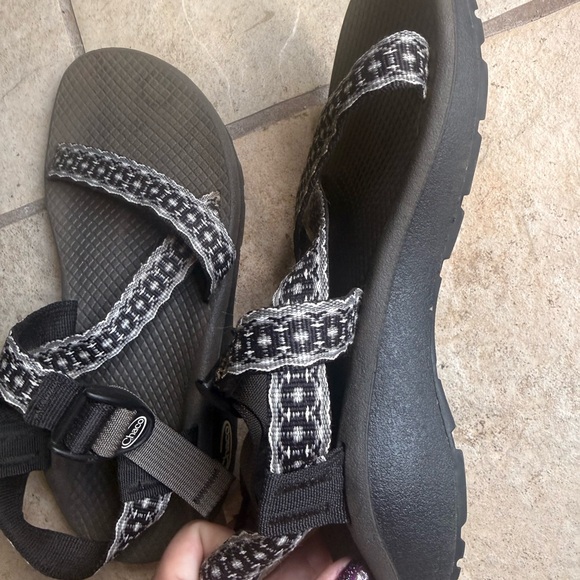 Chaco Gray and Black Athletic Sandals - Picture 5 of 7